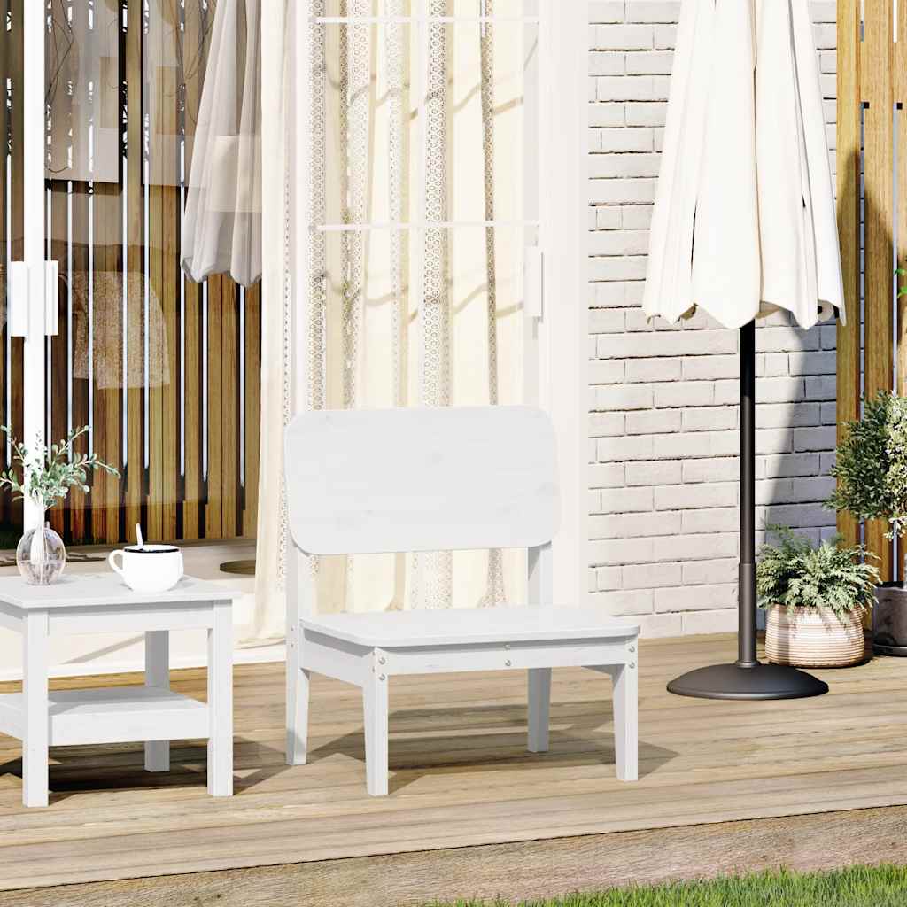 Cadeira de jardim 60x52,5x72 cm madeira de pinho maciça branco