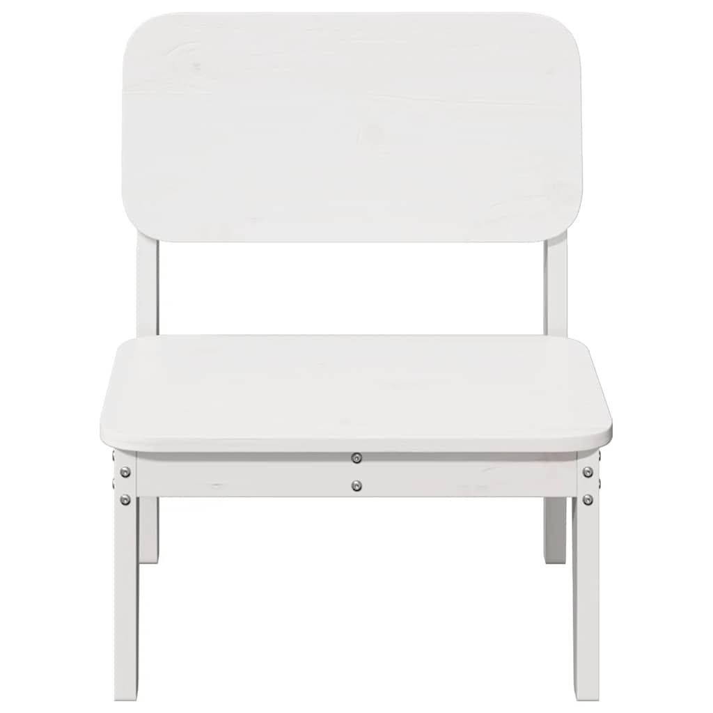 Cadeira de jardim 60x52,5x72 cm madeira de pinho maciça branco