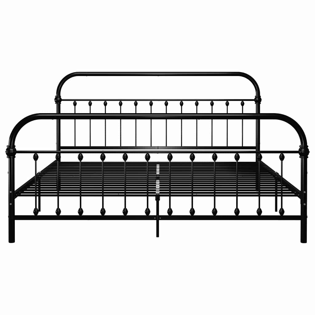 Estrutura de cama em metal 180x200 cm preto