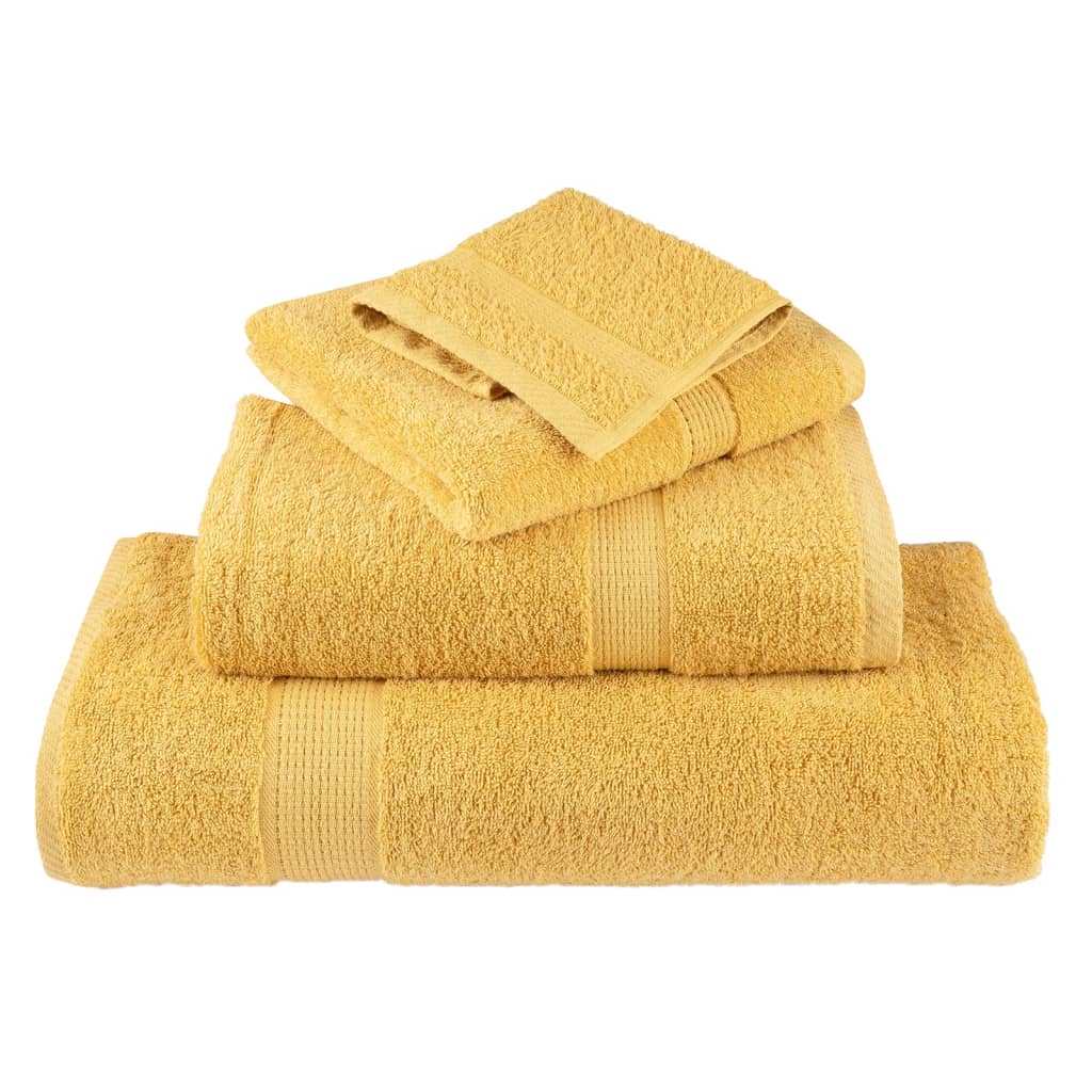 Toalhas premium solund 2 pcs 100x200 cm 600 gsm dourado