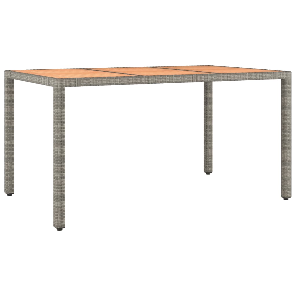 7 Pcs conjunto de jantar p/ jardim c/ almofadões vime PE cinza