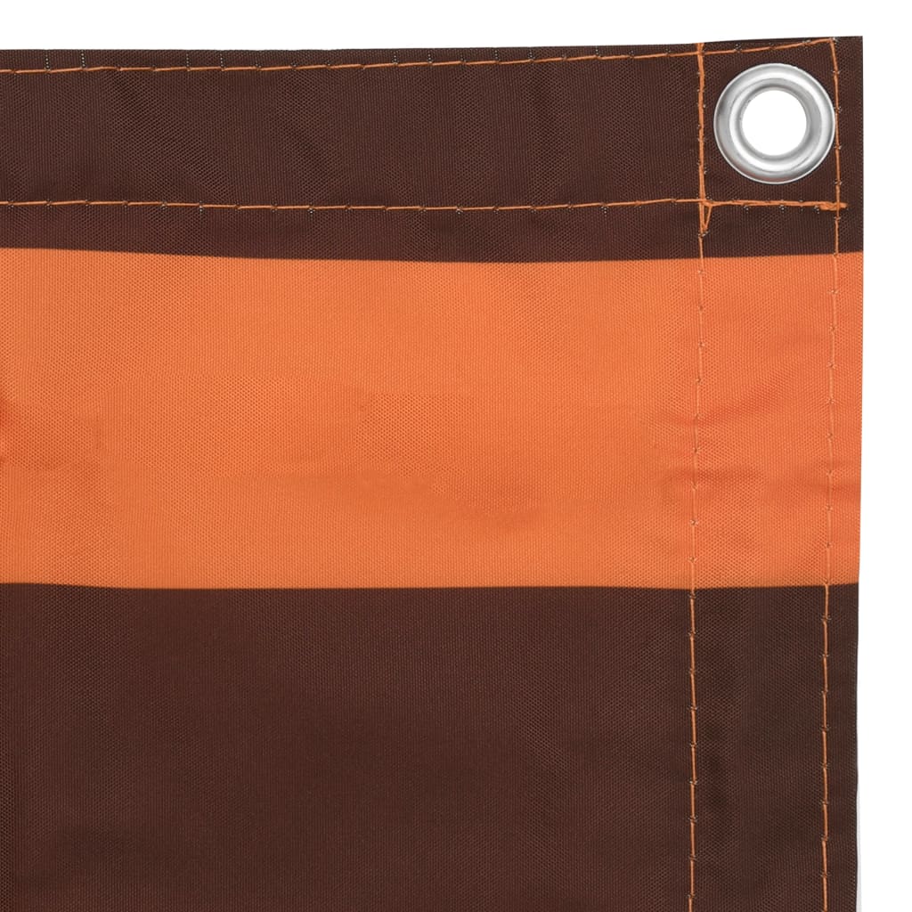 Tela de varanda 90x600 cm tecido oxford laranja e castanho