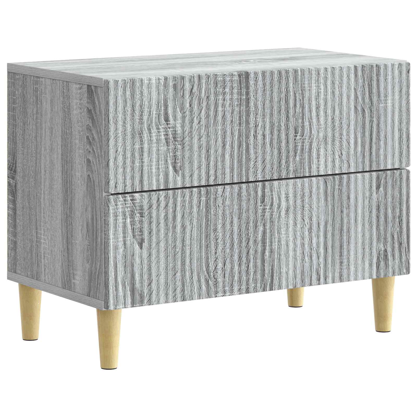 Armário de cabeceira sonoma cinzento 62 x 34,5 x 48 cm