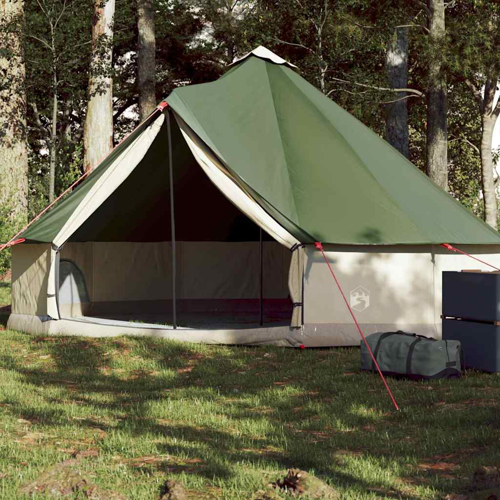 Tenda familiar tipi para 6 pessoas impermeável verde