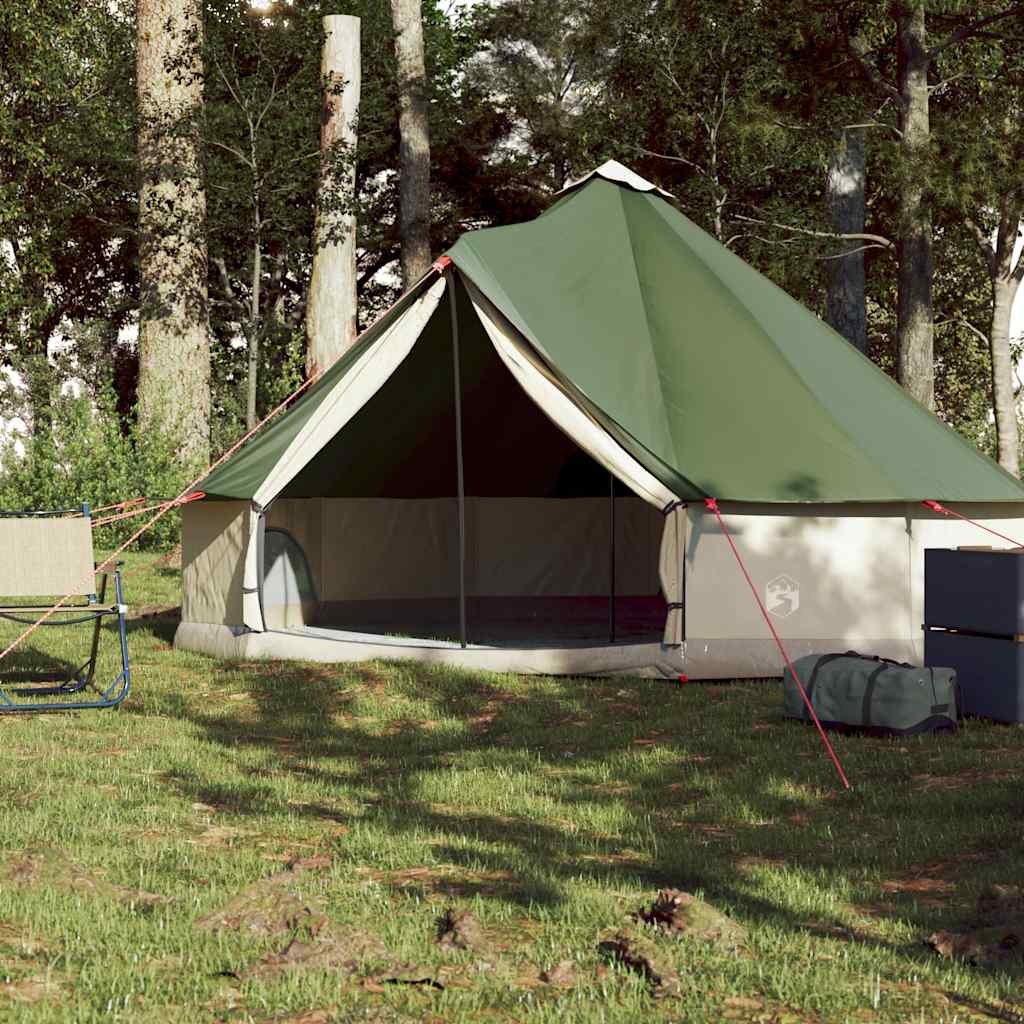 Tenda familiar tipi para 6 pessoas impermeável verde