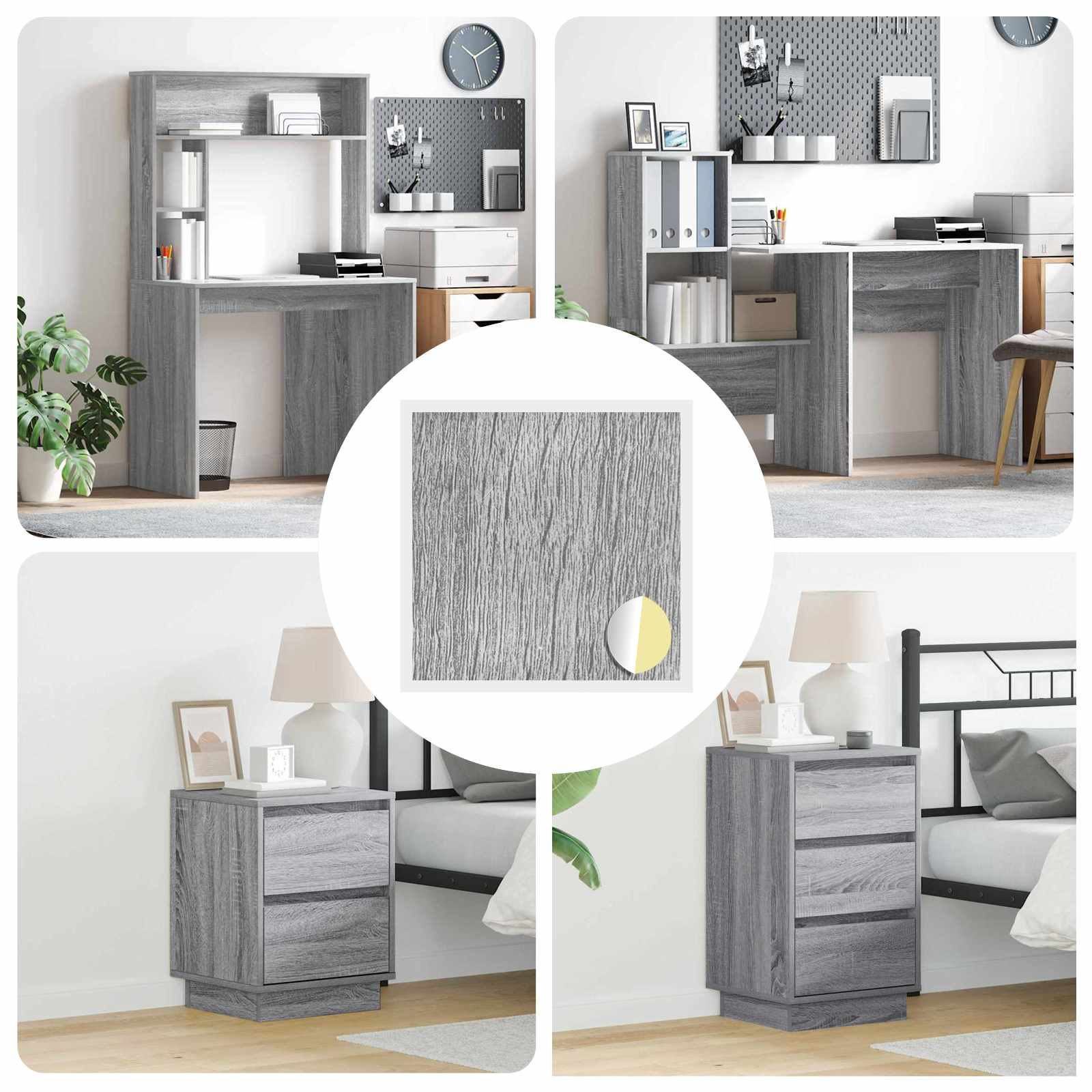 Capa de parafuso autoadesiva 12 unid. cinza sonoma