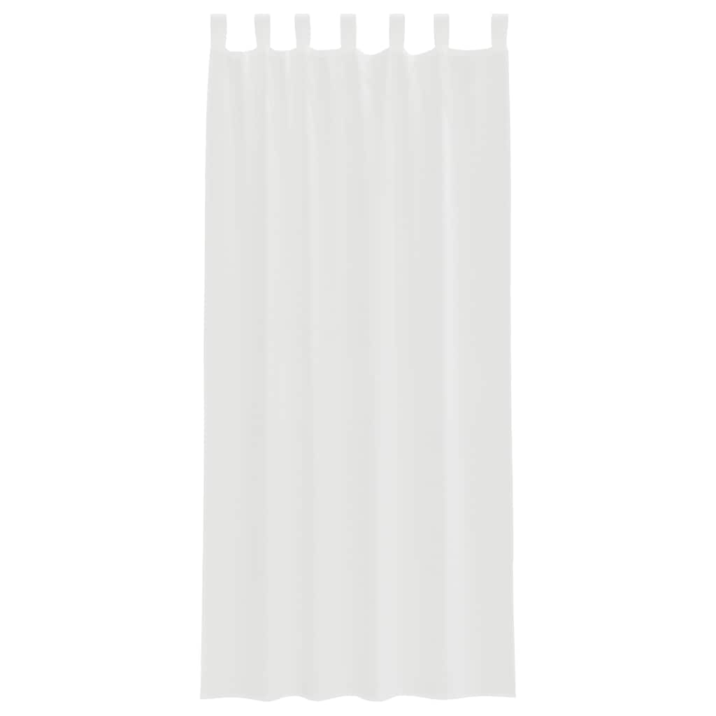 Cortinas de voile com laços 2 pcs branco 140x225 cm
