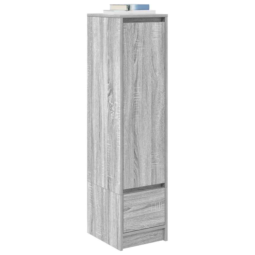 Aparador alto 29,5x34x119,5cm derivados de madeira sonoma cinza