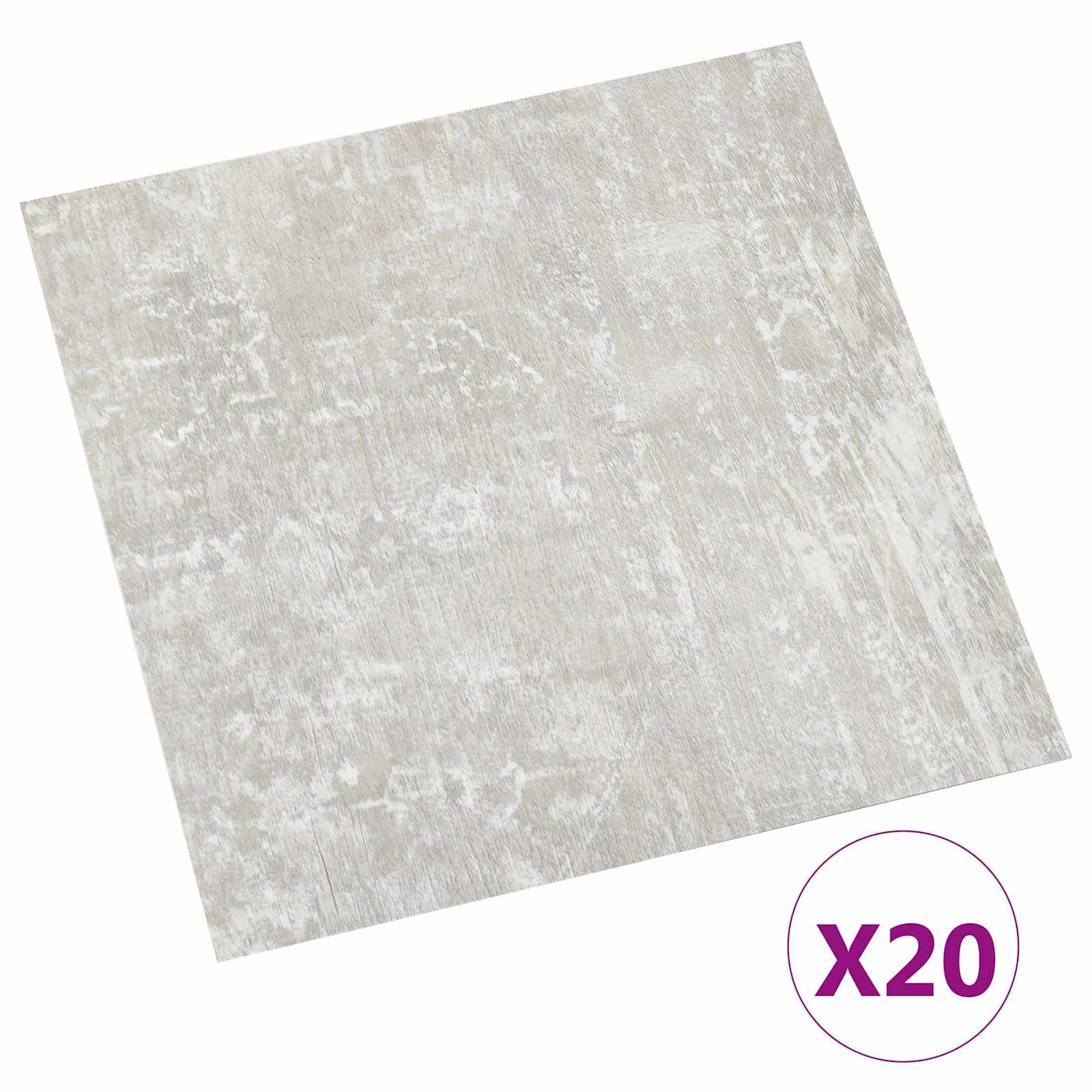 Pranchas de piso autoadesivo cinzento-claro 30,5 x 30,5 cm