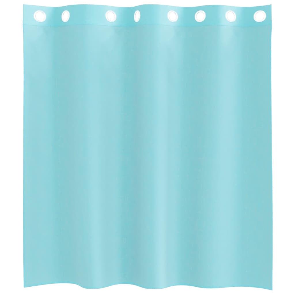 Cortinas de voile com ilhós 2 pcs turquesa