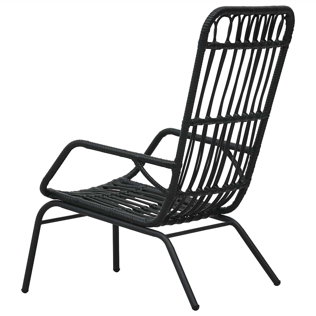 Cadeira de jardim vime PE preto