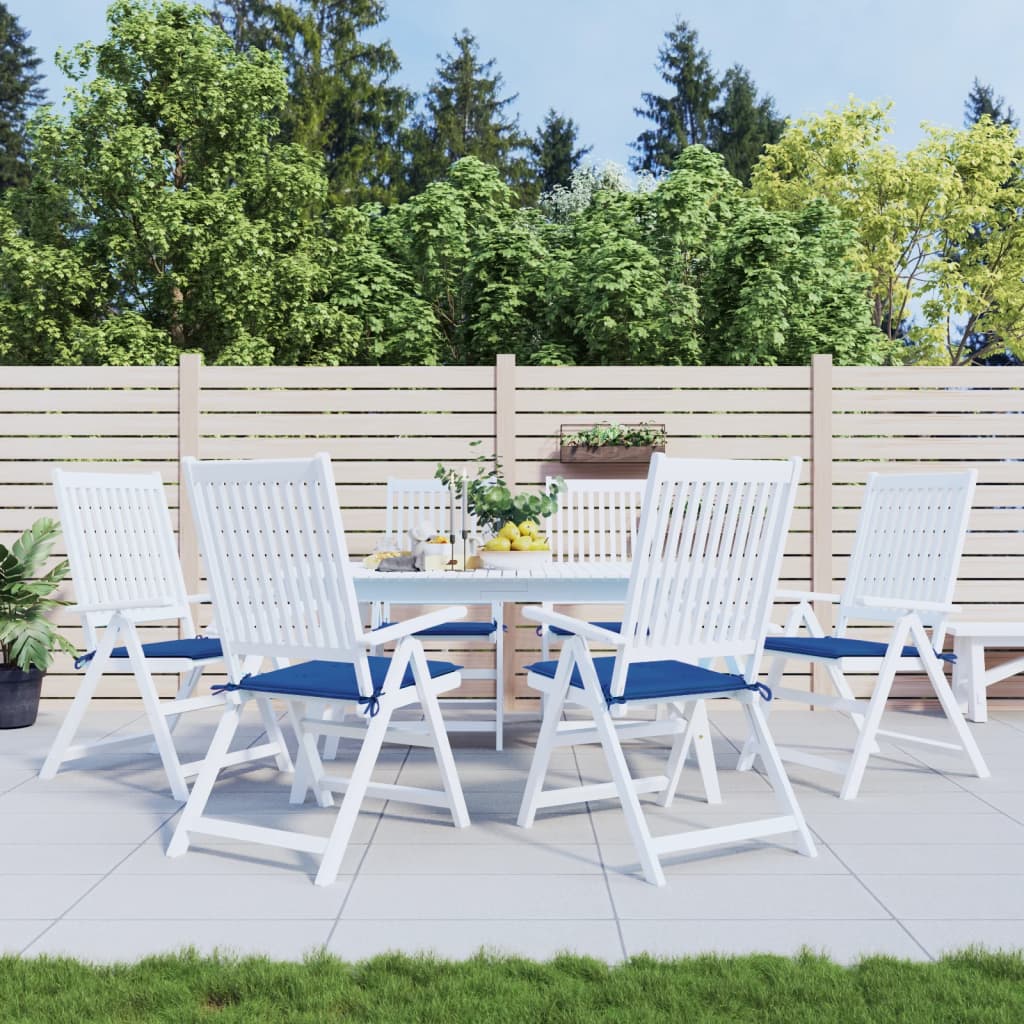 Almofadões p/ cadeiras jardim 6 pcs 50x50x4 cm oxford azul real