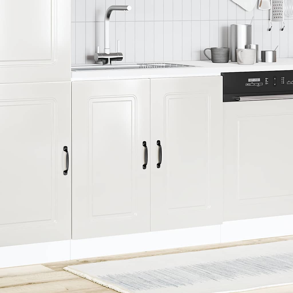 Armário baixo lavatório kalmar branco alto brilho 80x46x81,5 cm
