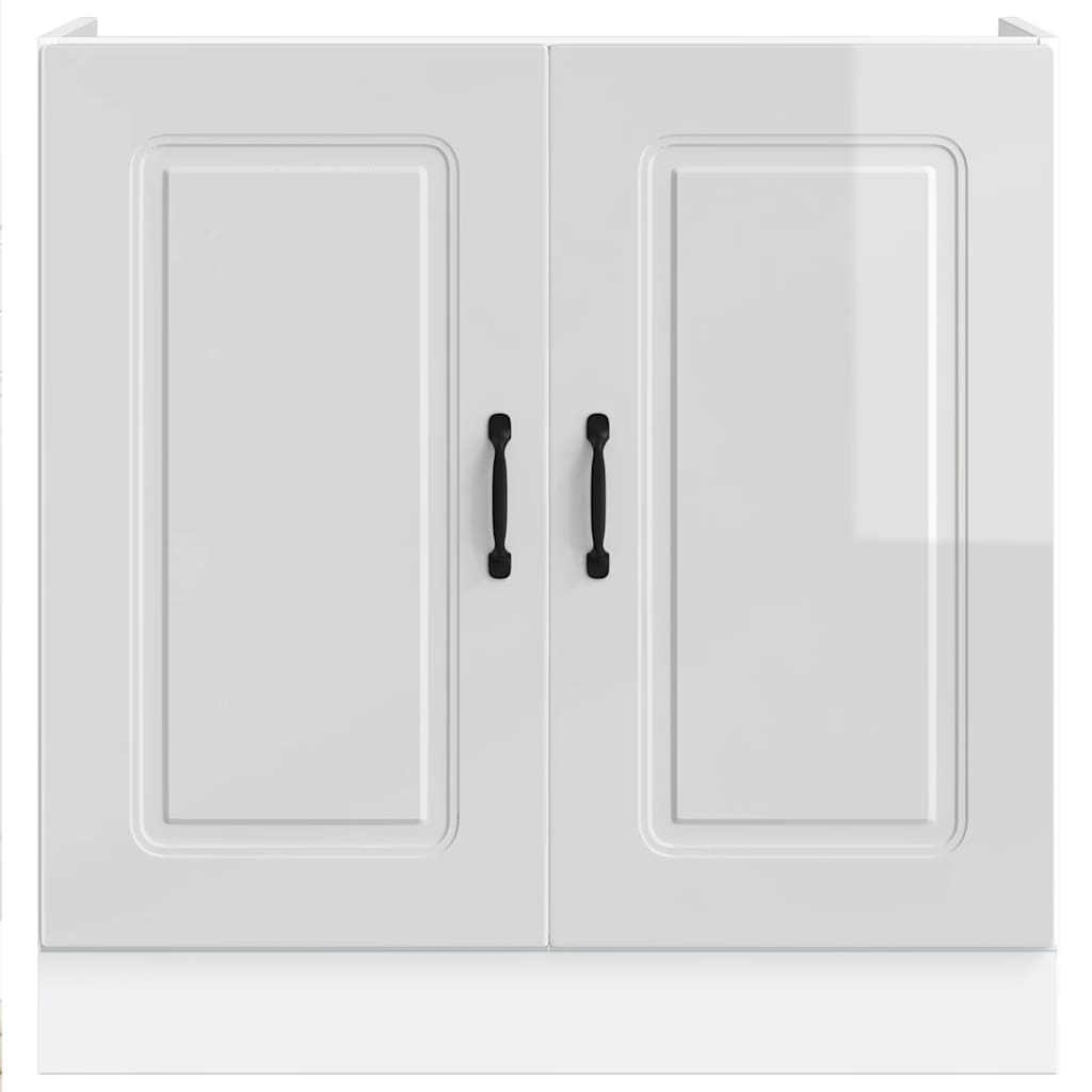 Armário baixo lavatório kalmar branco alto brilho 80x46x81,5 cm