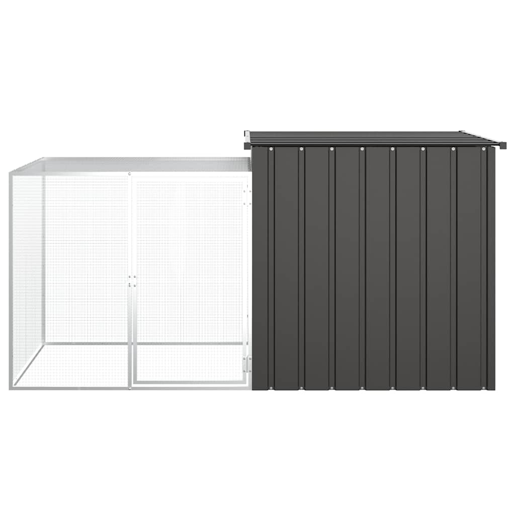 Galinheiro 200x91x100 cm aço galvanizado antracite