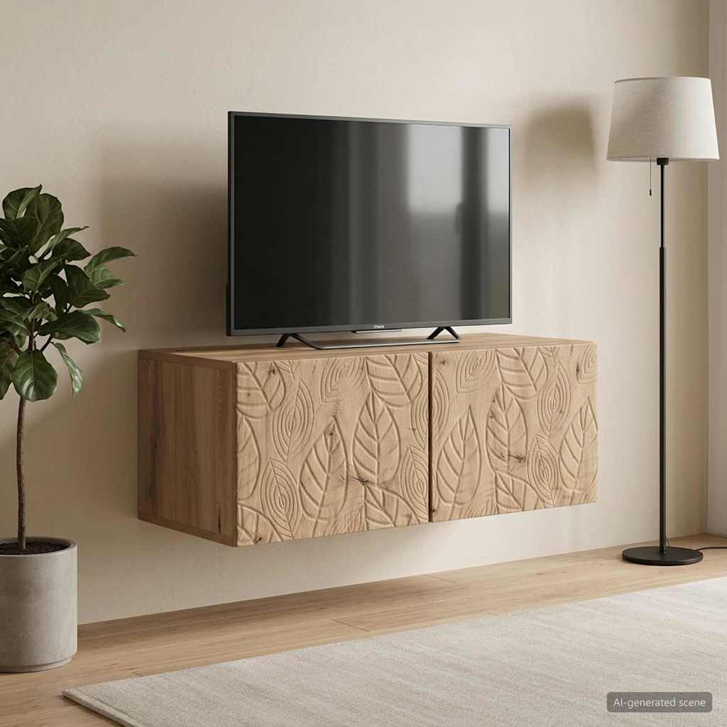 Gabinete de TV de parede 59,5 x 41 x 30 cm carvalho arttisan