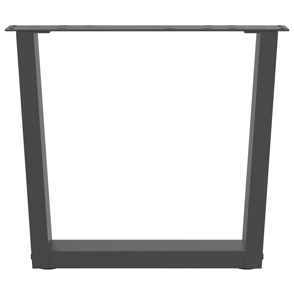 Pés para mesa de centro em forma de v, 2 peças, antracite, 50x (42-43,3) cm, aço