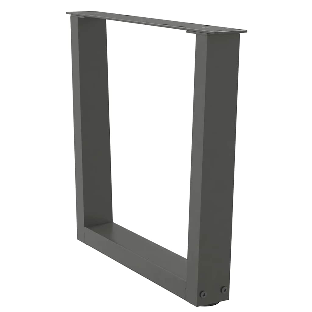 Pés para mesa de centro em forma de v, 2 peças, antracite, 50x (42-43,3) cm, aço