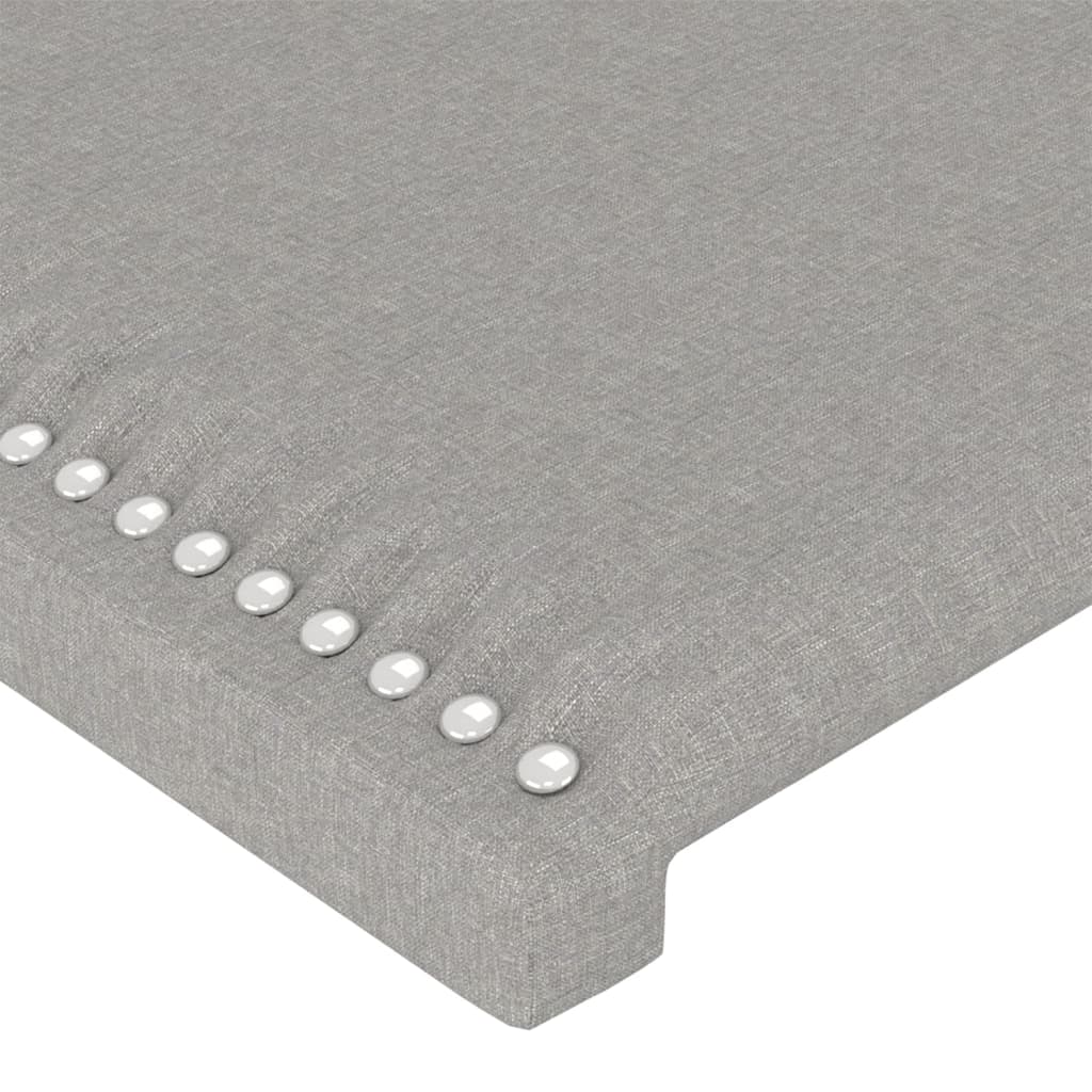 Cabeceira cinza claro 180x5x118/128 cm tecido