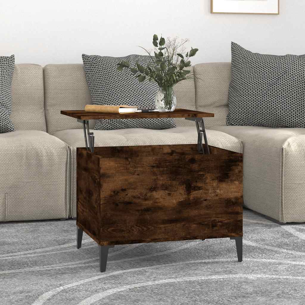 Mesa de centro 60x44,5x45 cm derivados madeira carvalho fumado