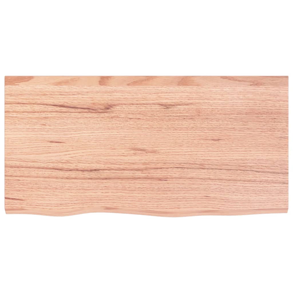 Tampo de mesa 80x40x(2-6) cm carvalho tratado castanho-claro