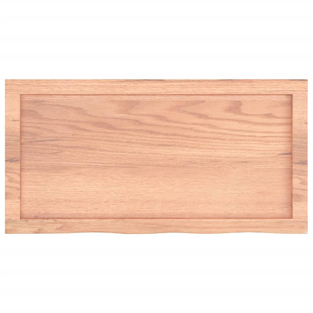 Tampo de mesa 80x40x(2-6) cm carvalho tratado castanho-claro