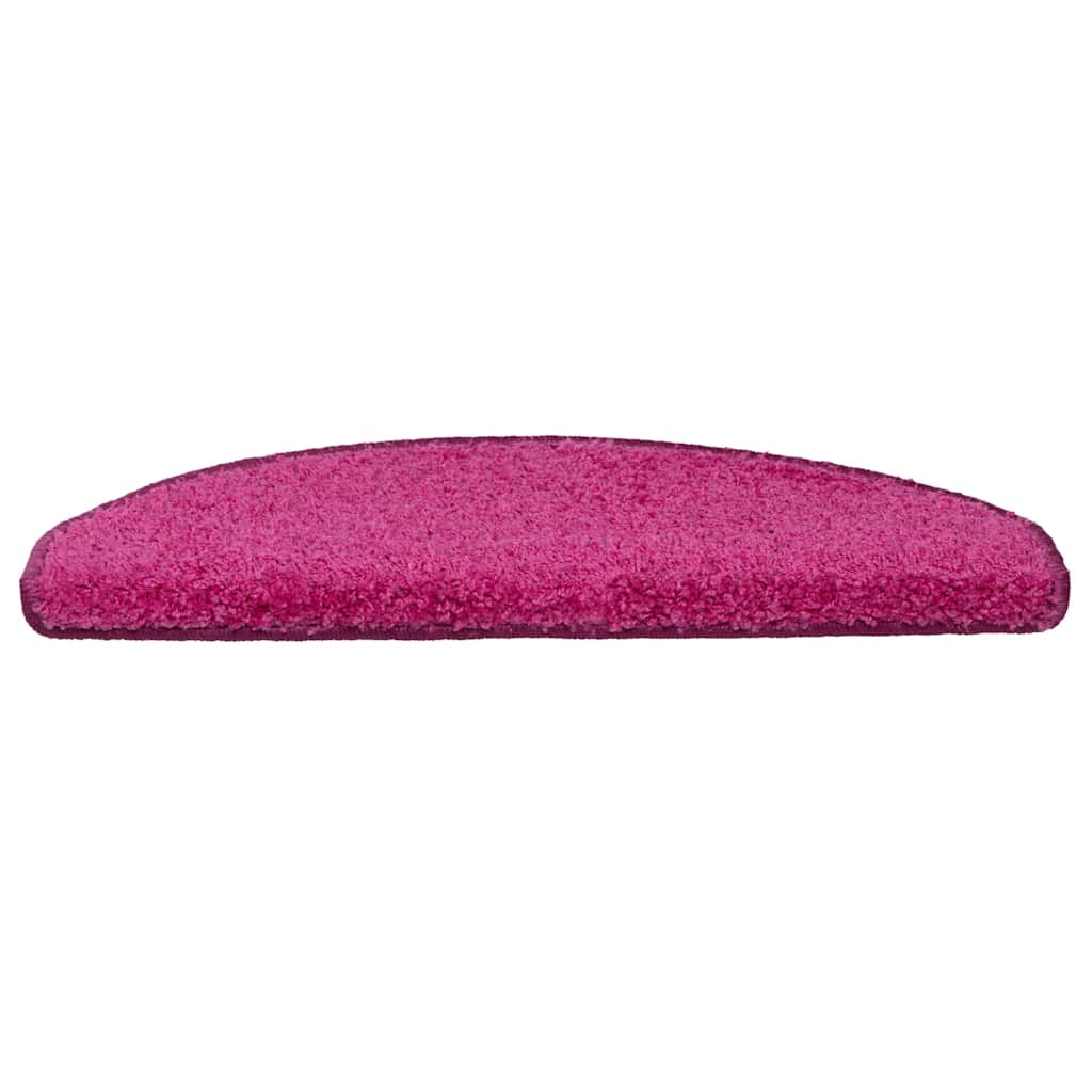 Tapetes de escada 30 peças 65x21x4 cm rosa semicircular grande