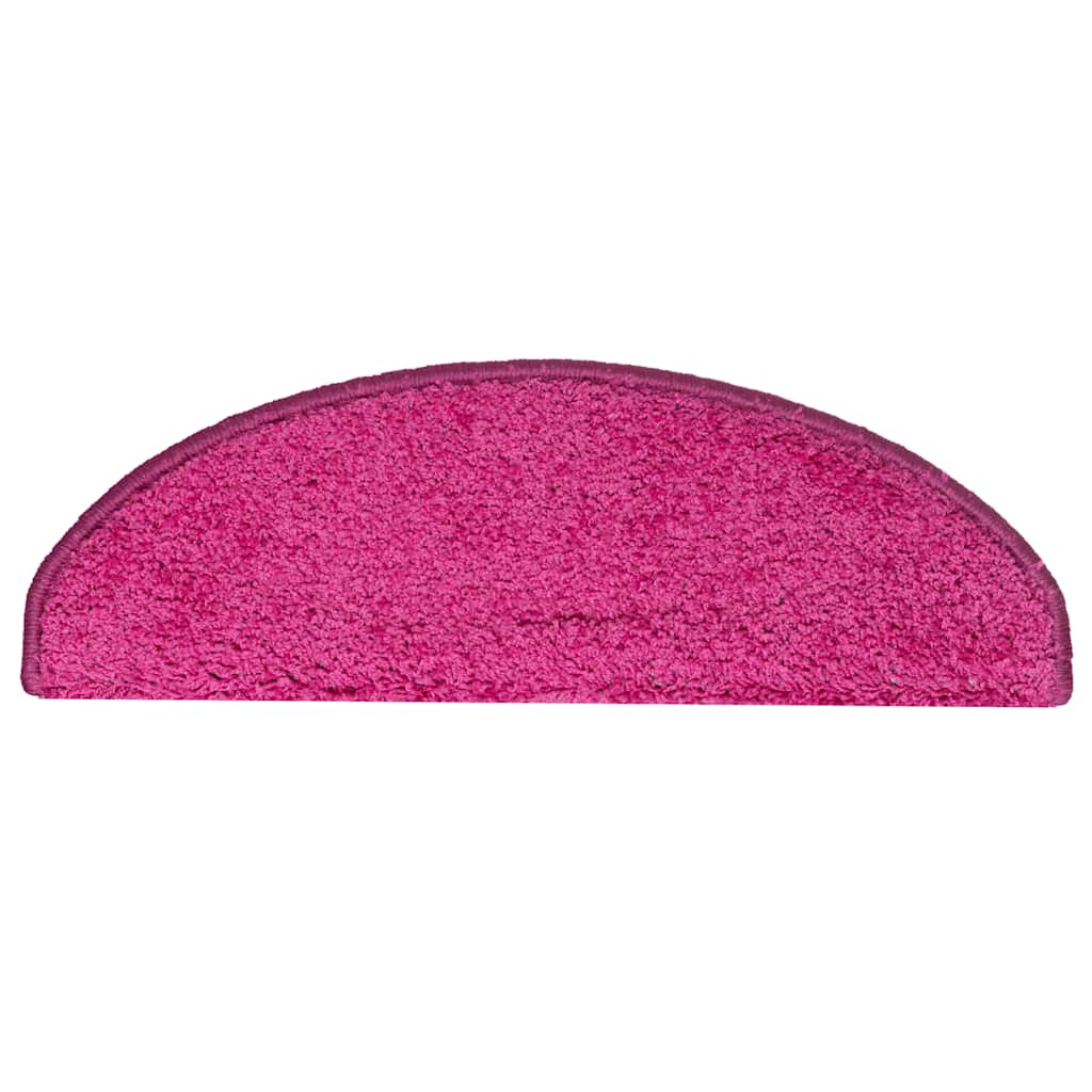 Tapetes de escada 30 peças 65x21x4 cm rosa semicircular grande