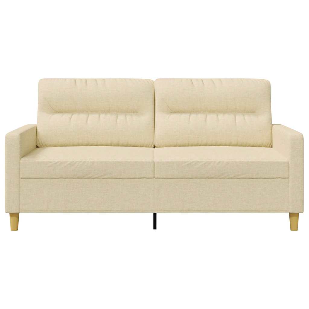 Sofá de 2 lugares tecido 140 cm cor creme