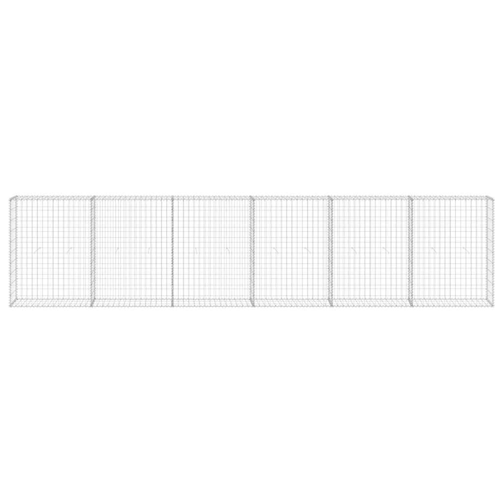 Muro gabião com tampas aço galvanizado 300x30x100 cm