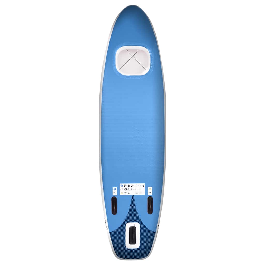 Conjunto prancha de paddle sup insuflável 360x81x10 cm azul mar