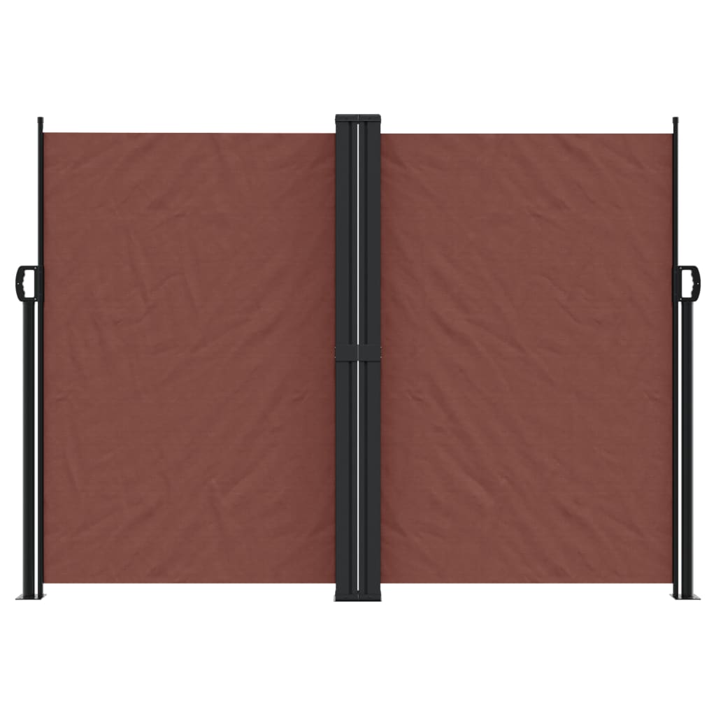 Toldo lateral retrátil 180x1000 cm castanho