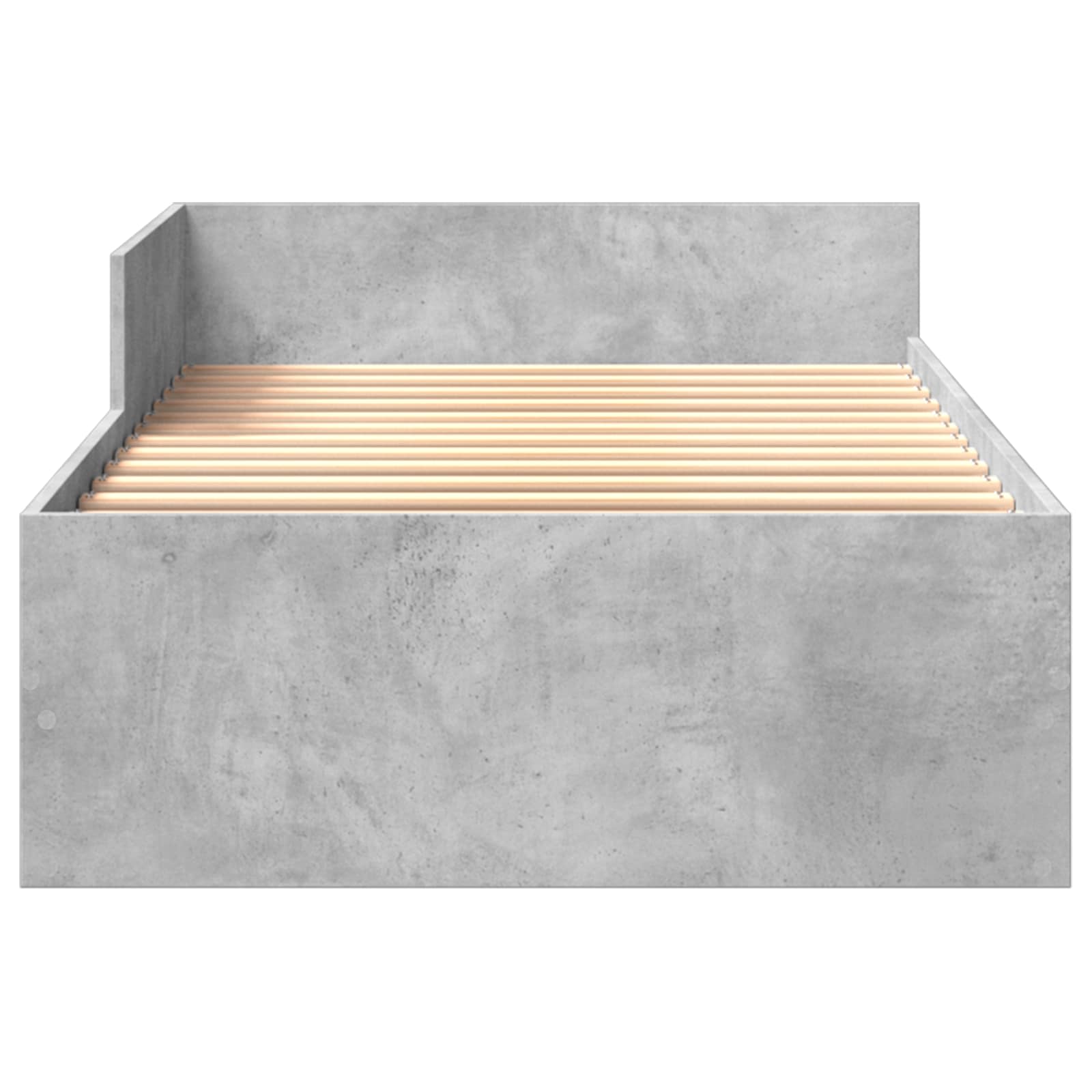 Estrutura de cama com cabeceira cinzento cimento 80 x 200 cm