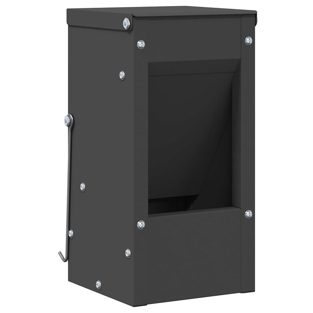 Comedouro para coelhos preto 12,5 x 12,5 x 25 cm
