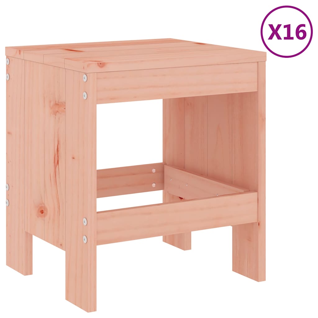 17 Pcs conjunto de jantar para jardim madeira de douglas maciça