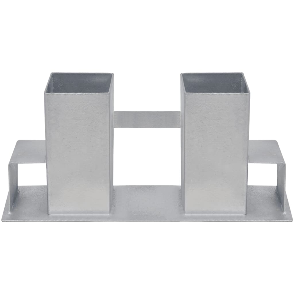Auxiliares de empilhamento de lenha 4 pcs aço prateado