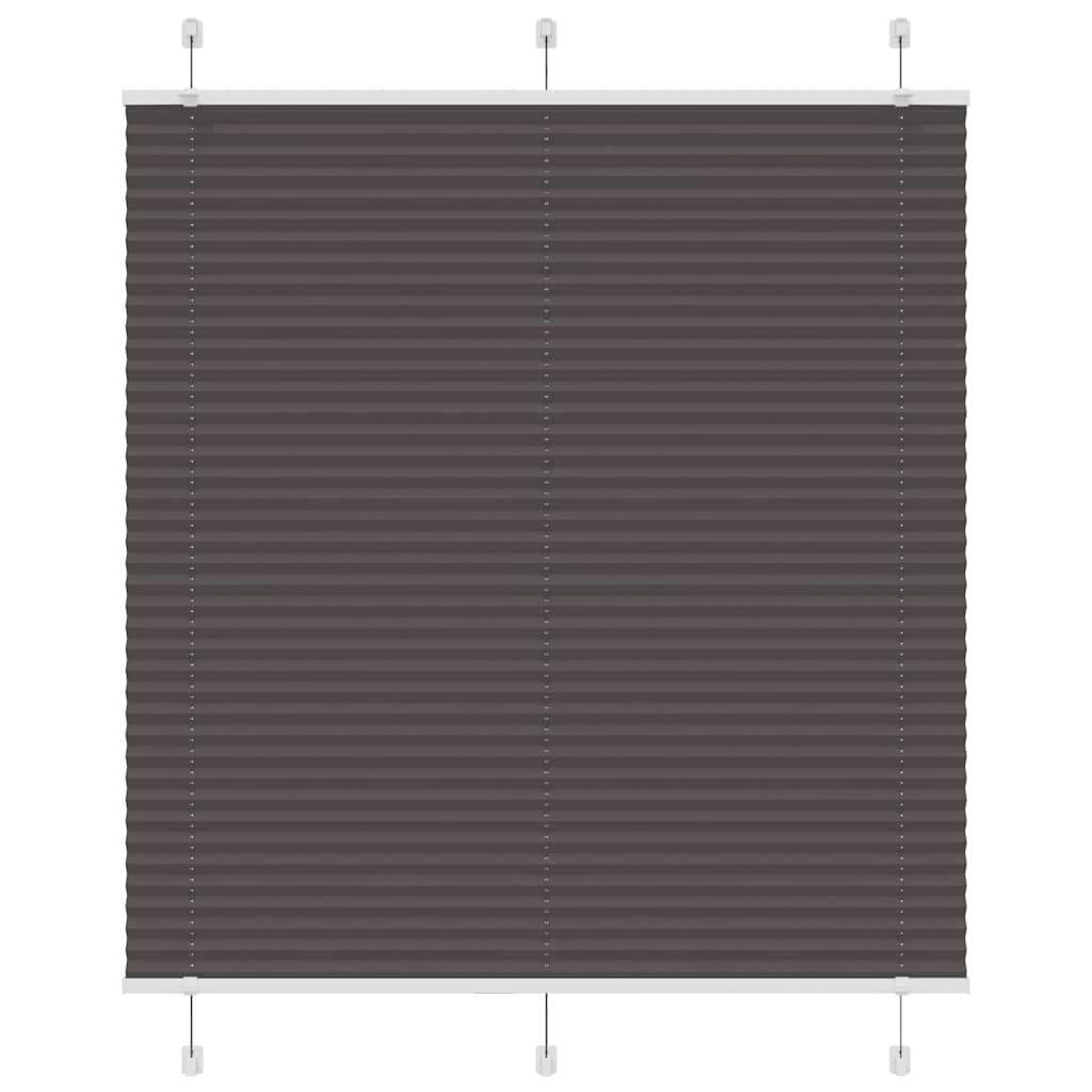 Preto plissada cega 115x100 cm largura tecido 114,4cm poliéster