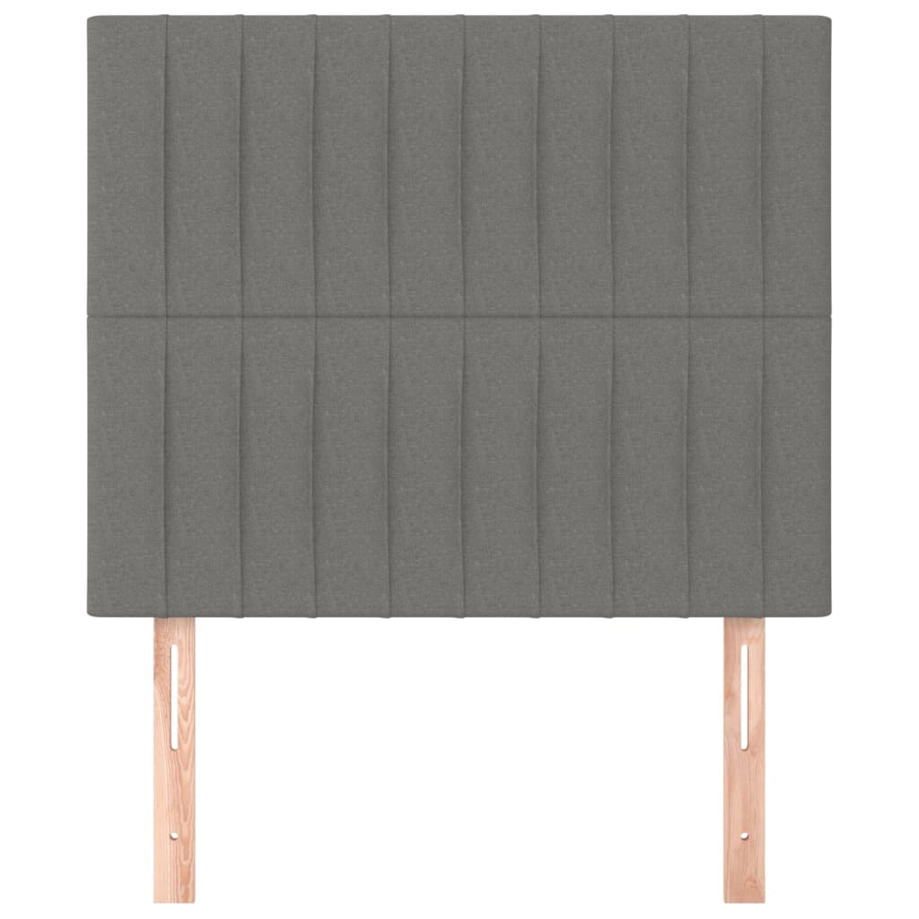 Cabeceira cinza escuro 100x5x118/128 cm tecido