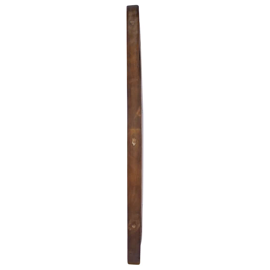 Espelho de parede redondo 60 cm madeira de teca