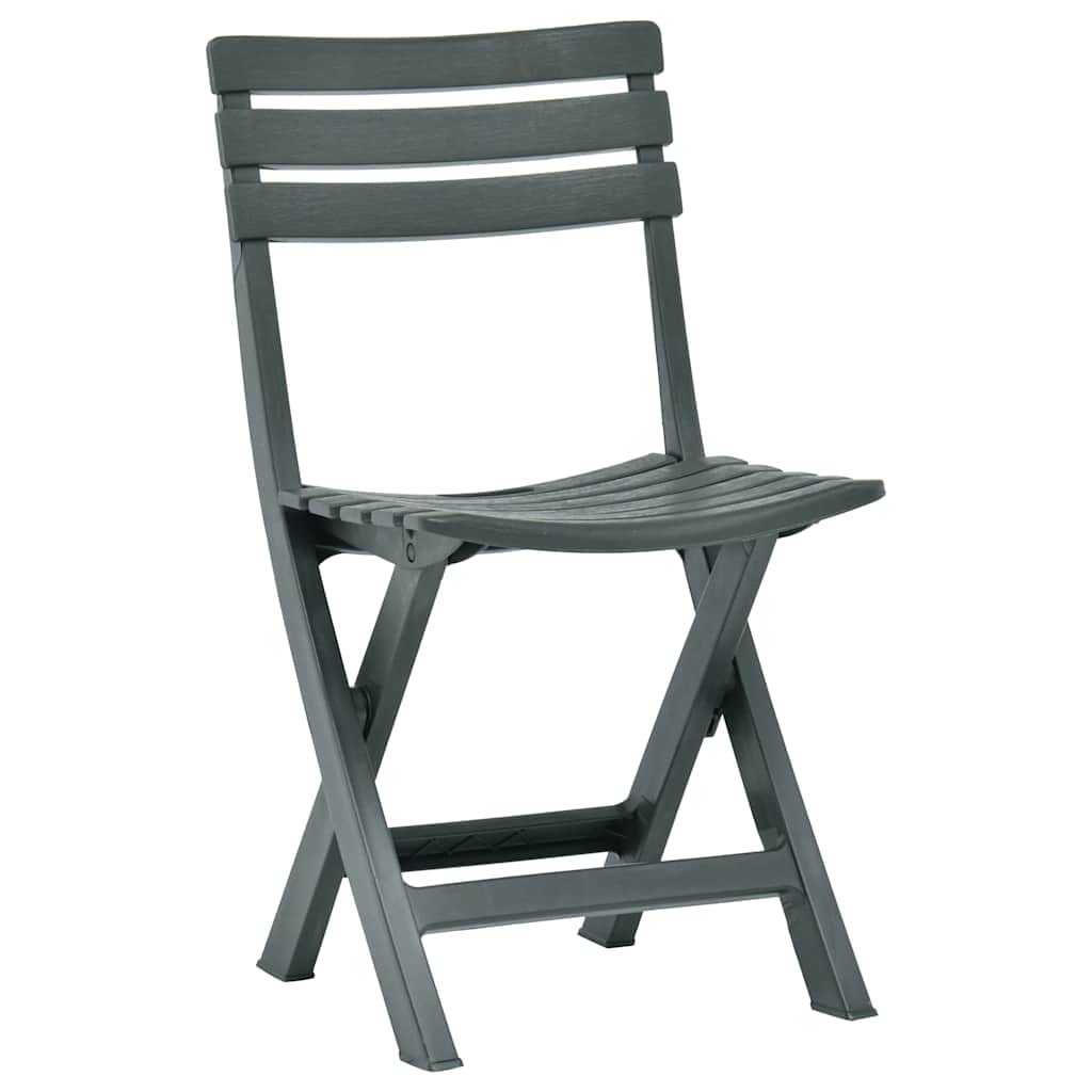 Cadeiras de jardim dobráveis 2 pcs plástico verde