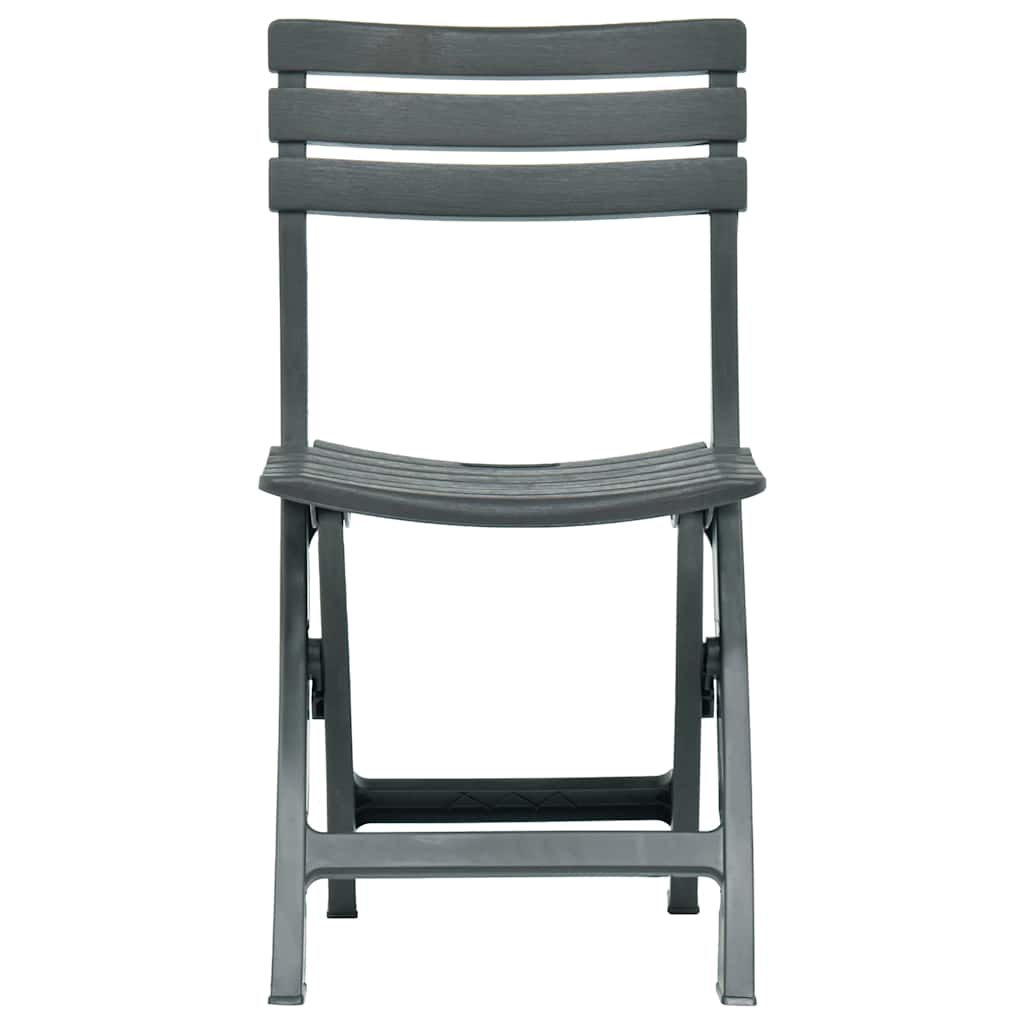 Cadeiras de jardim dobráveis 2 pcs plástico verde