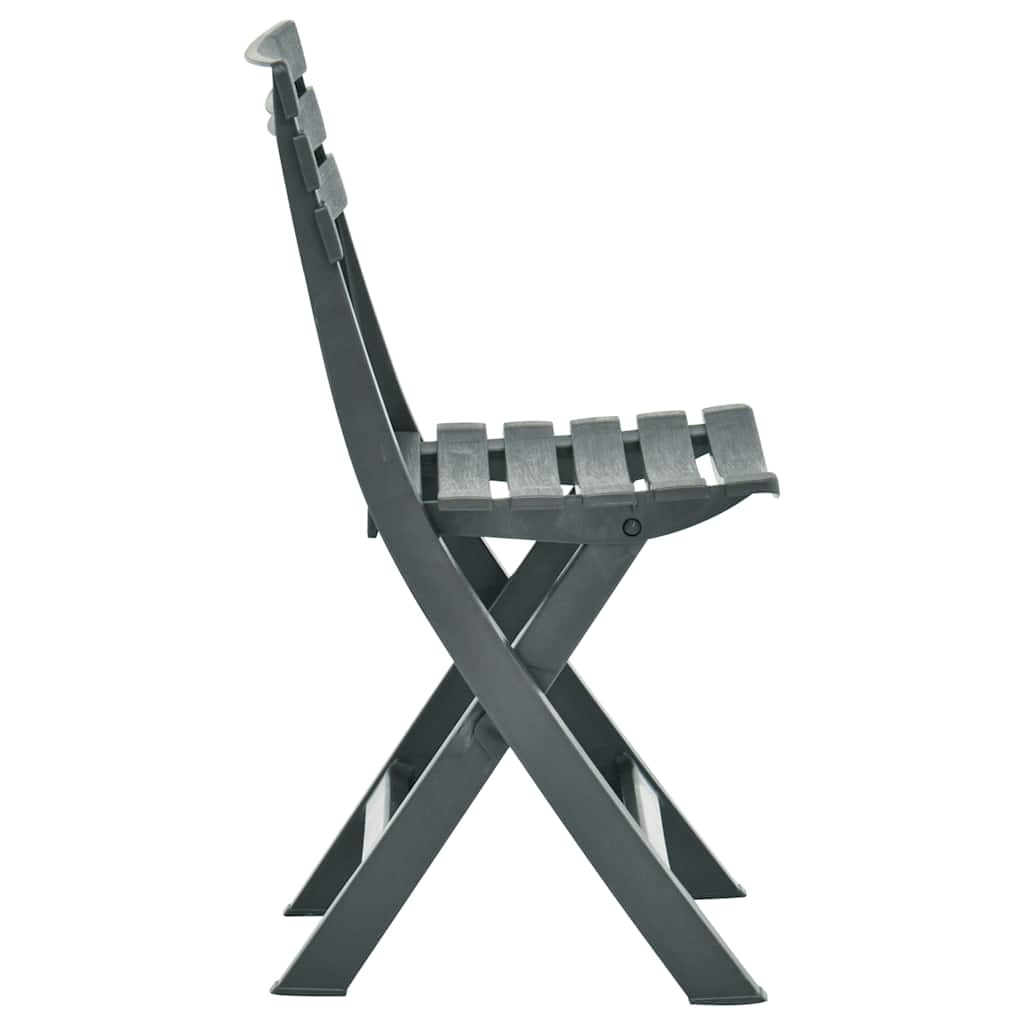 Cadeiras de jardim dobráveis 2 pcs plástico verde