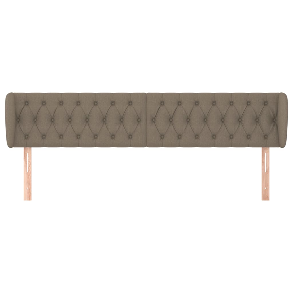 Cabeceira cama abas tecido 203x23x78/88 cm cinzento-acastanhado