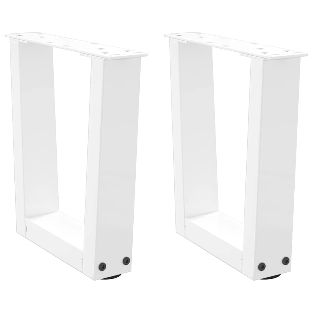 Pés para mesa de centro em v 2 peças branco 30x(30-31,3) cm aço