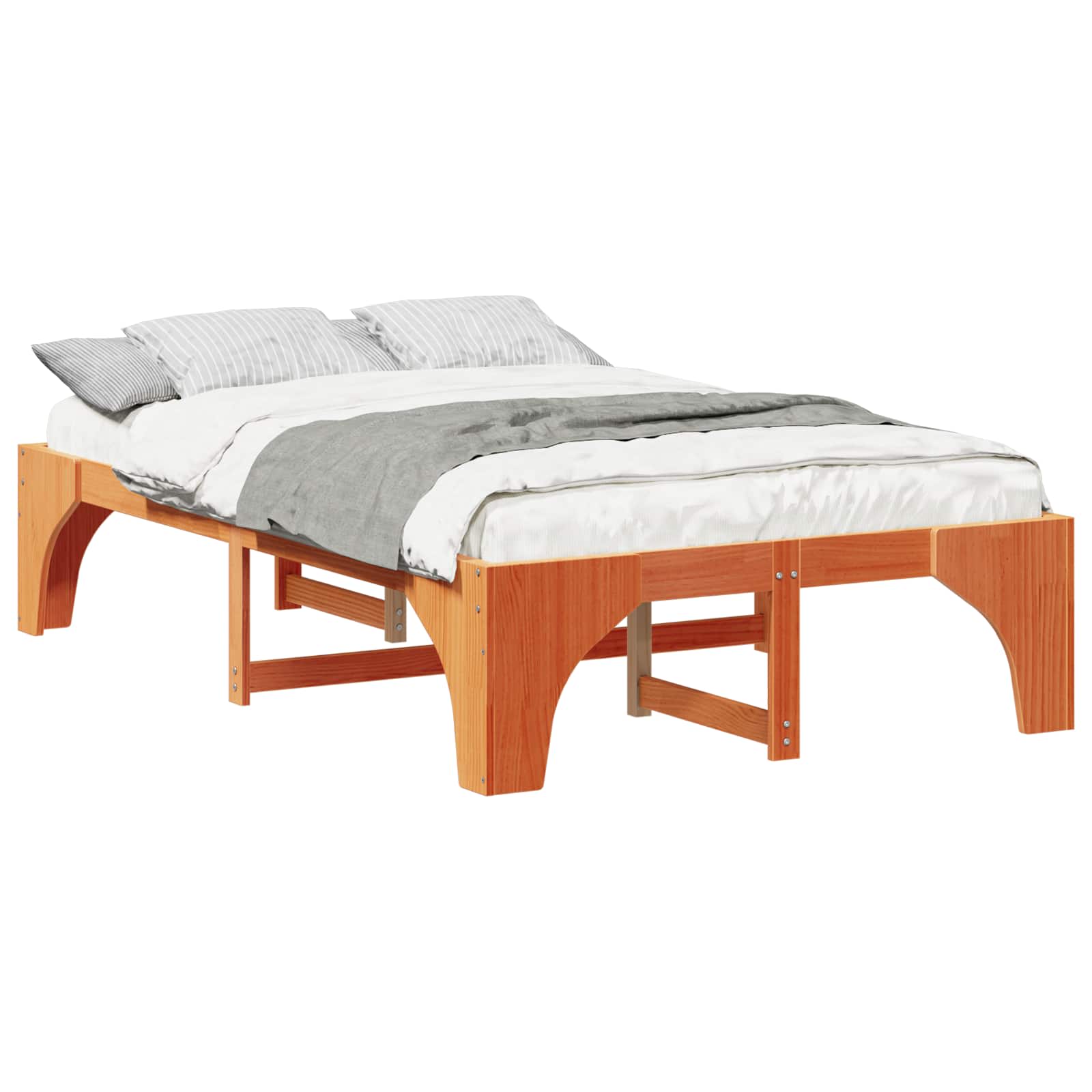 Estrutura da cama castanho 140 x 190 cm