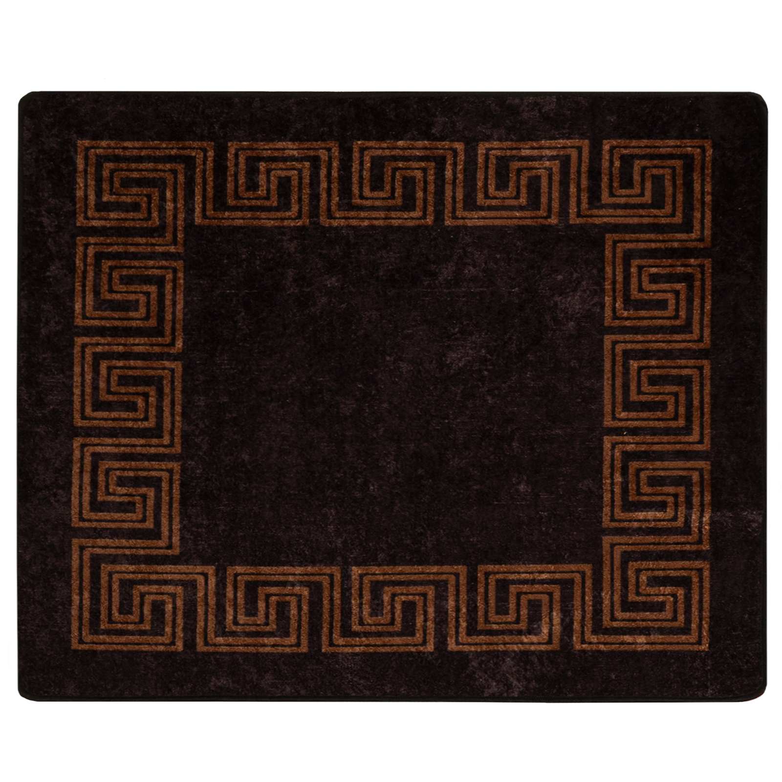 Passadeira marsa preto 80 x 100 cm poliéster e PVC
