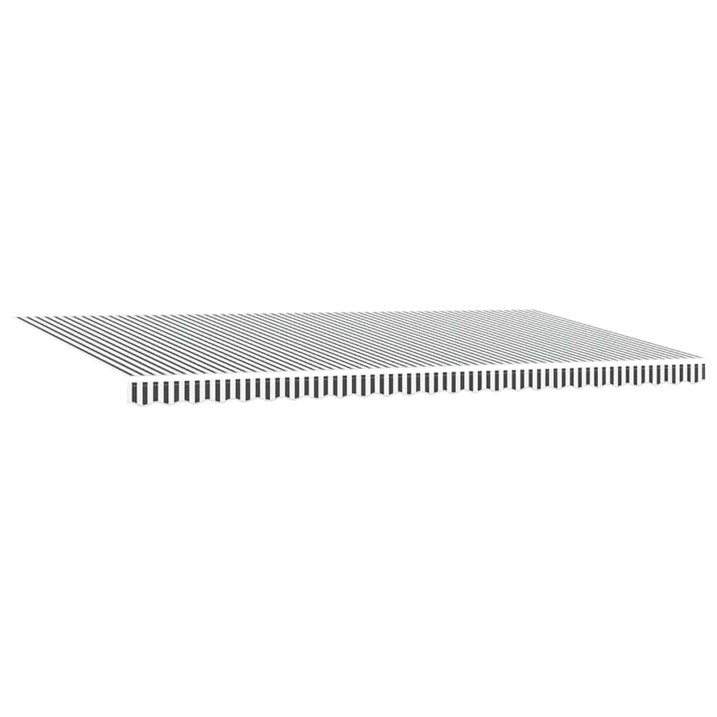 Toldo retrátil automático 600x300 cm antracite e branco