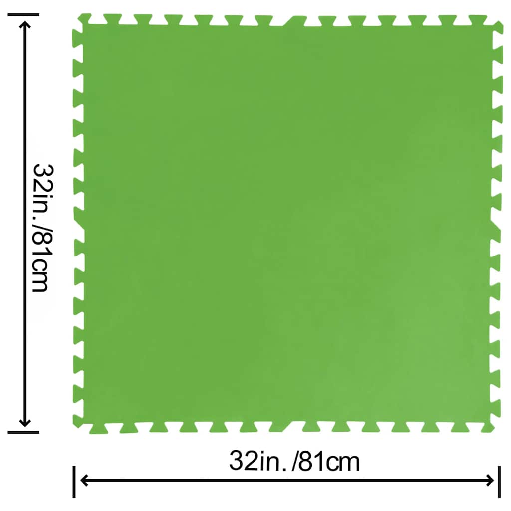 Bestway protetores para piso de piscinas flowclear 9 pcs verde 5,47 m²