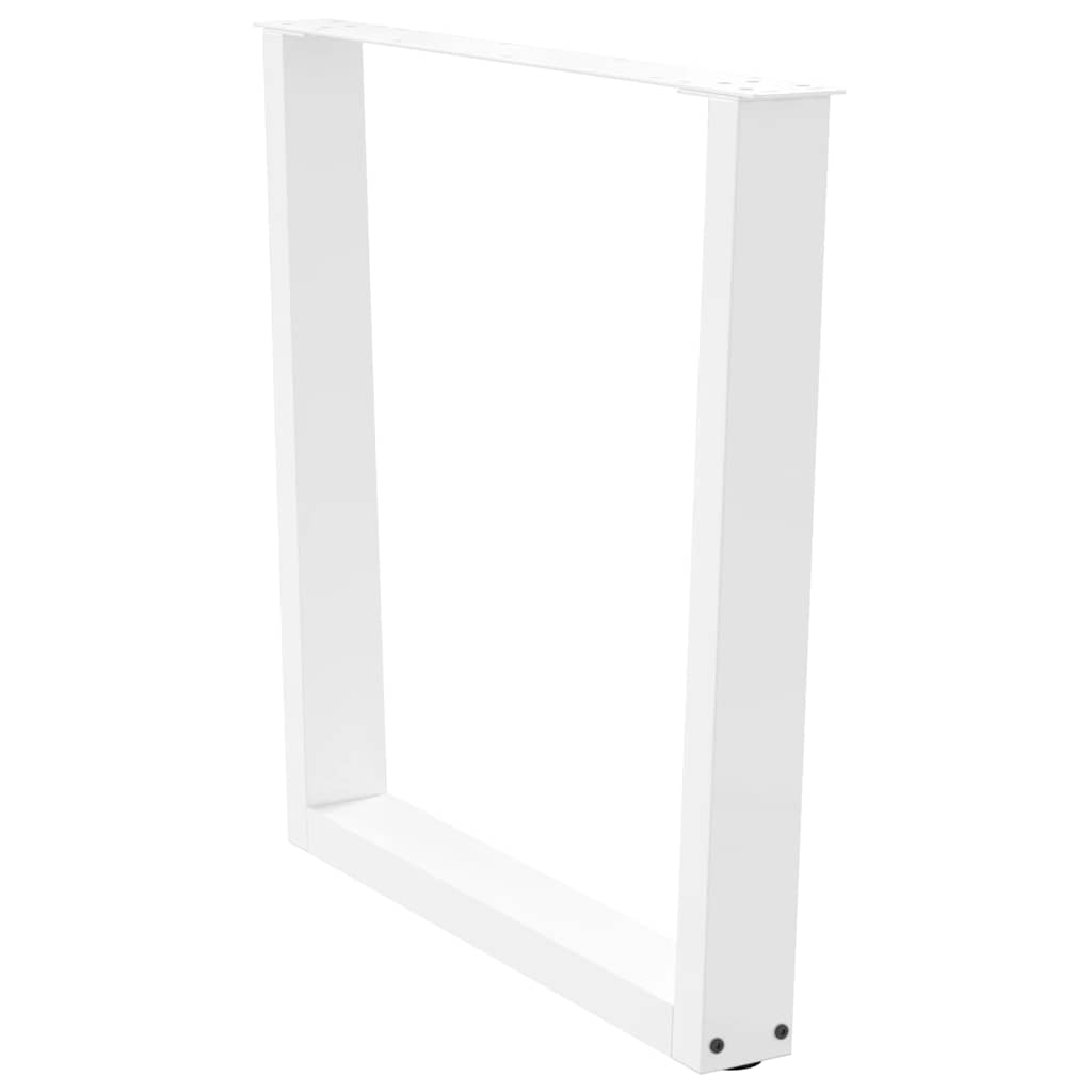 Pernas para mesa de jantar em v 3 peças, branco, 80x(72-73,3) cm, aço