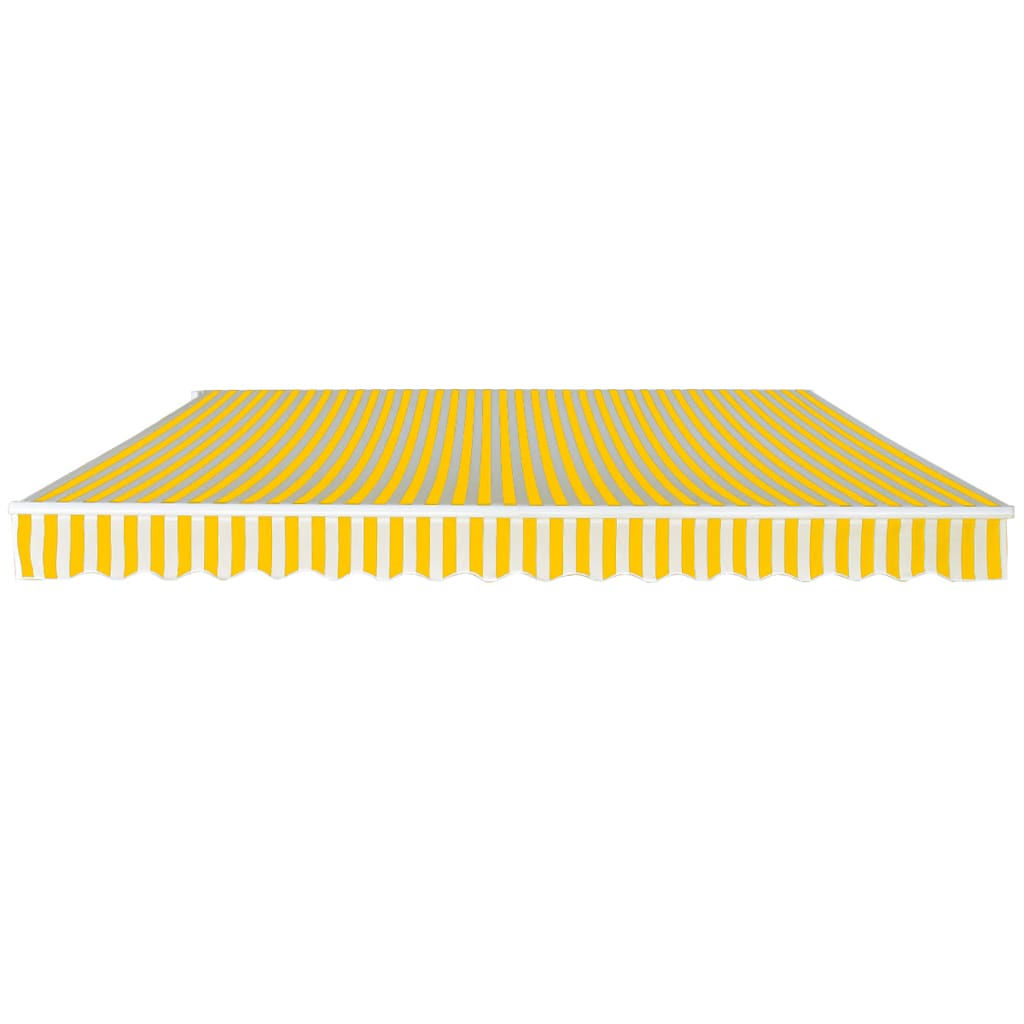 Toldo dobrável manual 400 cm amarelo/branco